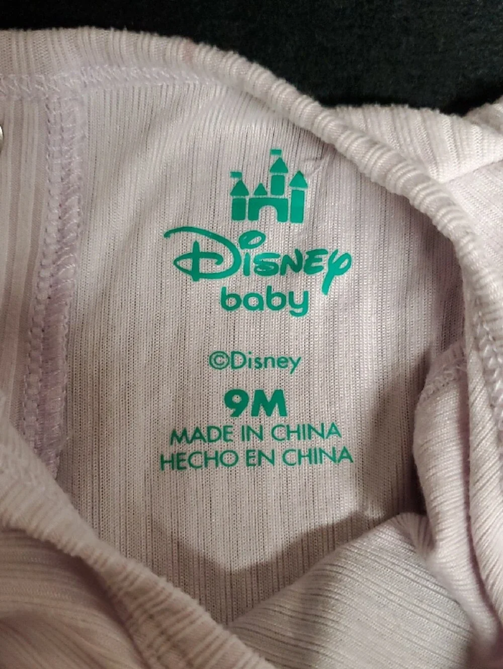 Two 9 Month Disney Minnie Mouse Lavender & White Dress Outfits